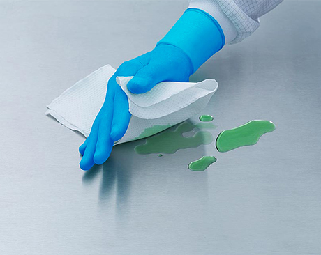 pre-saturated wipes and their use in cleanroom environments
